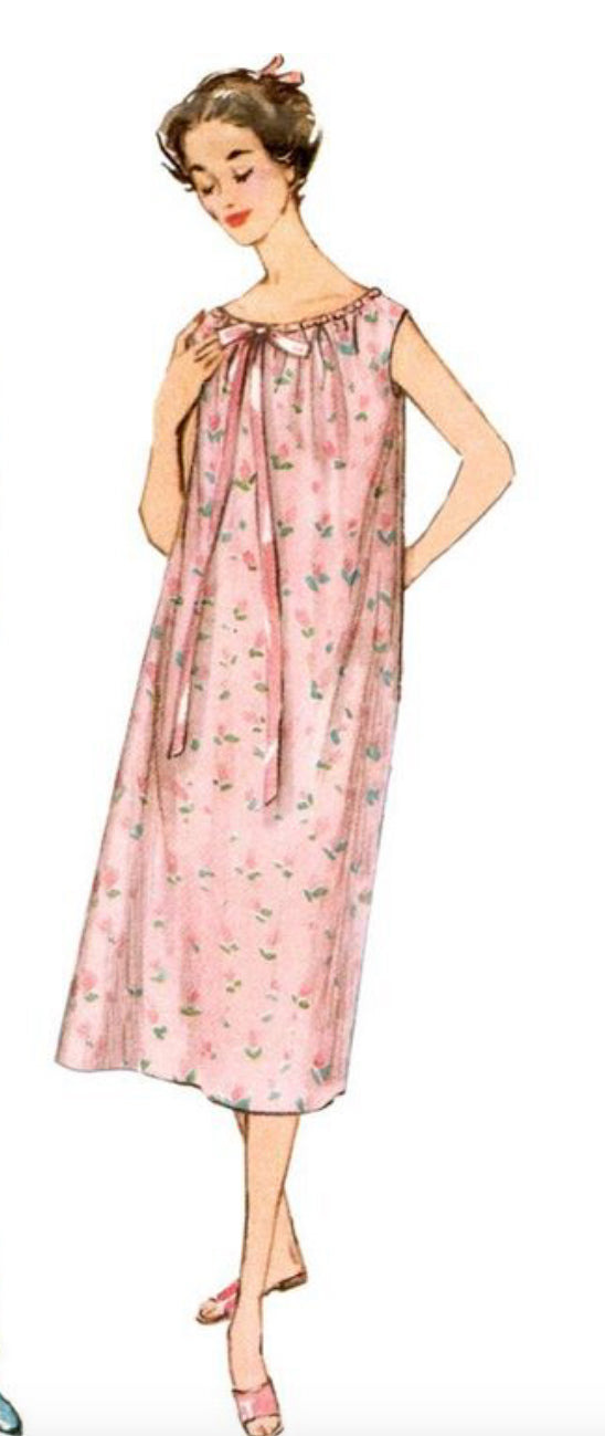 Traditional Nighties - blue gingham check (112gsm)