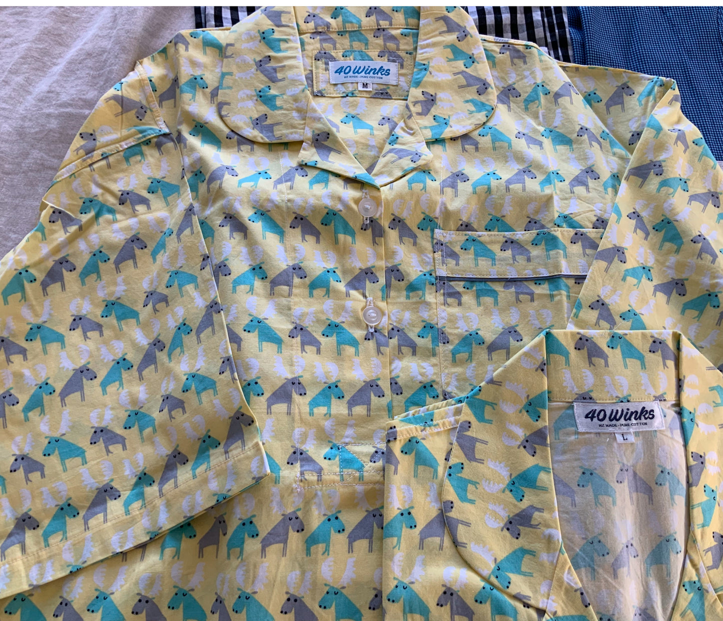 SALE - Lemon Pony print (110gsm) - last 2 (M, L folded collar)