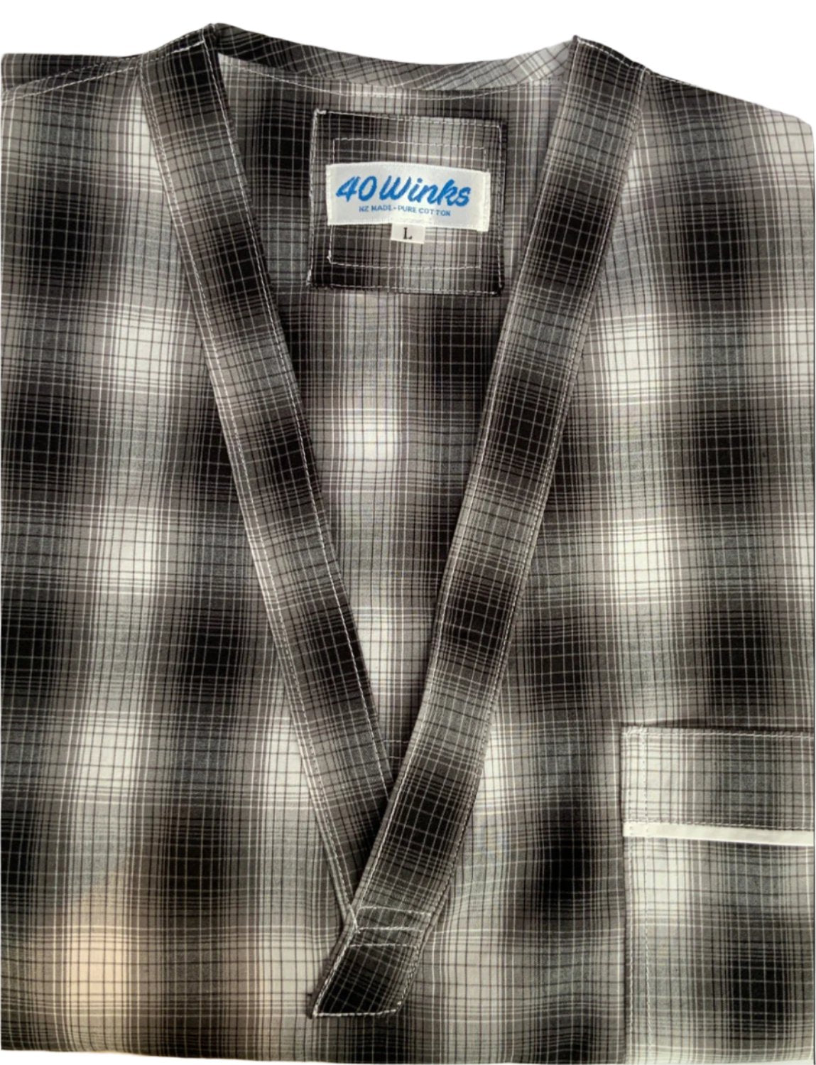 London Check (Black-grey-white) 102 gsm.