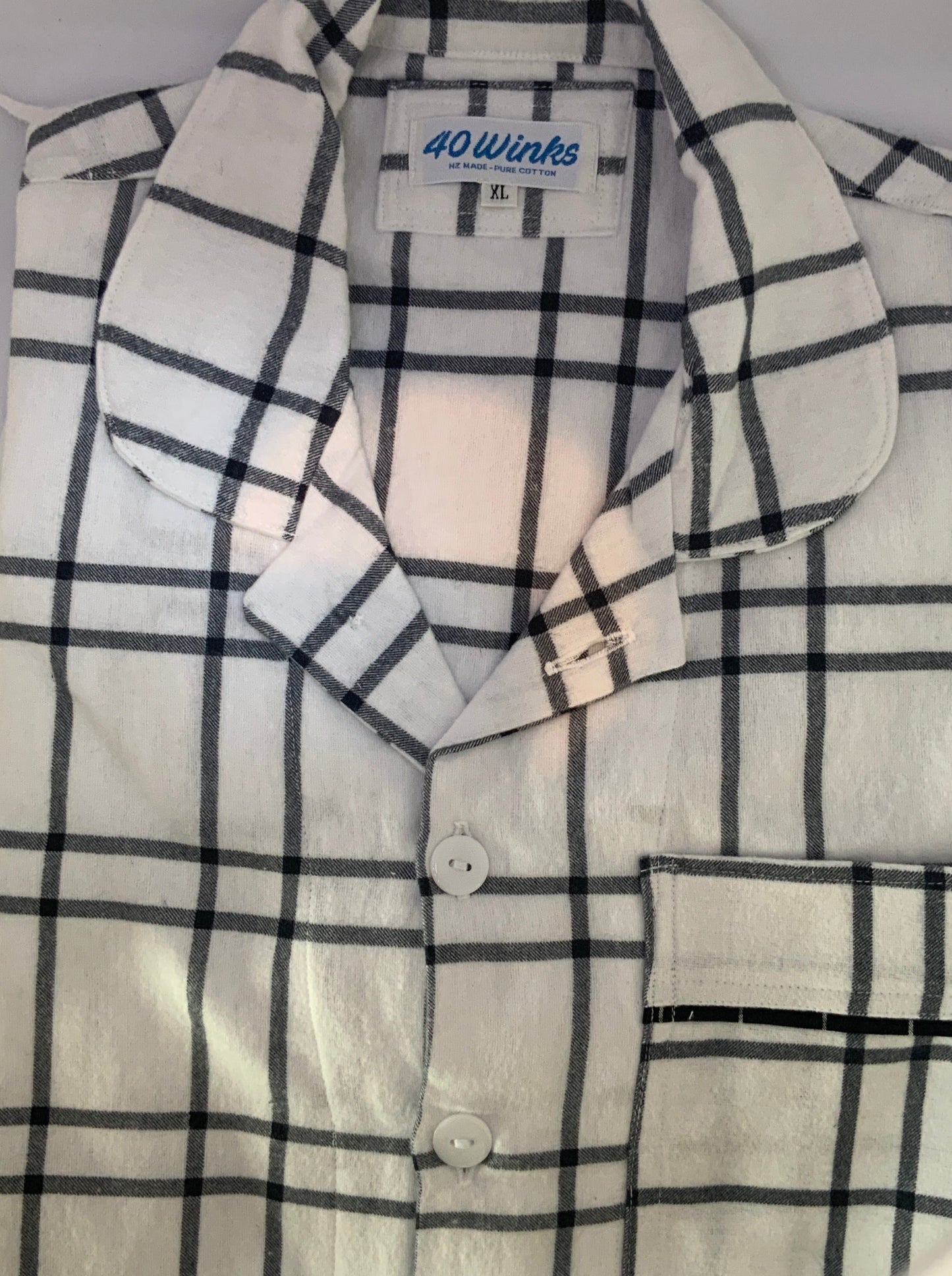 White and Black Flannelette