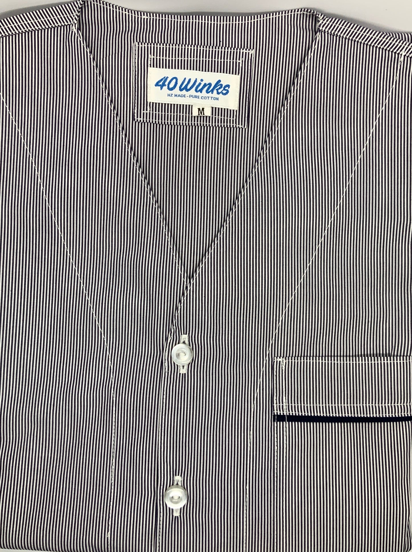 Classic Navy pinstripe (105 gsm)