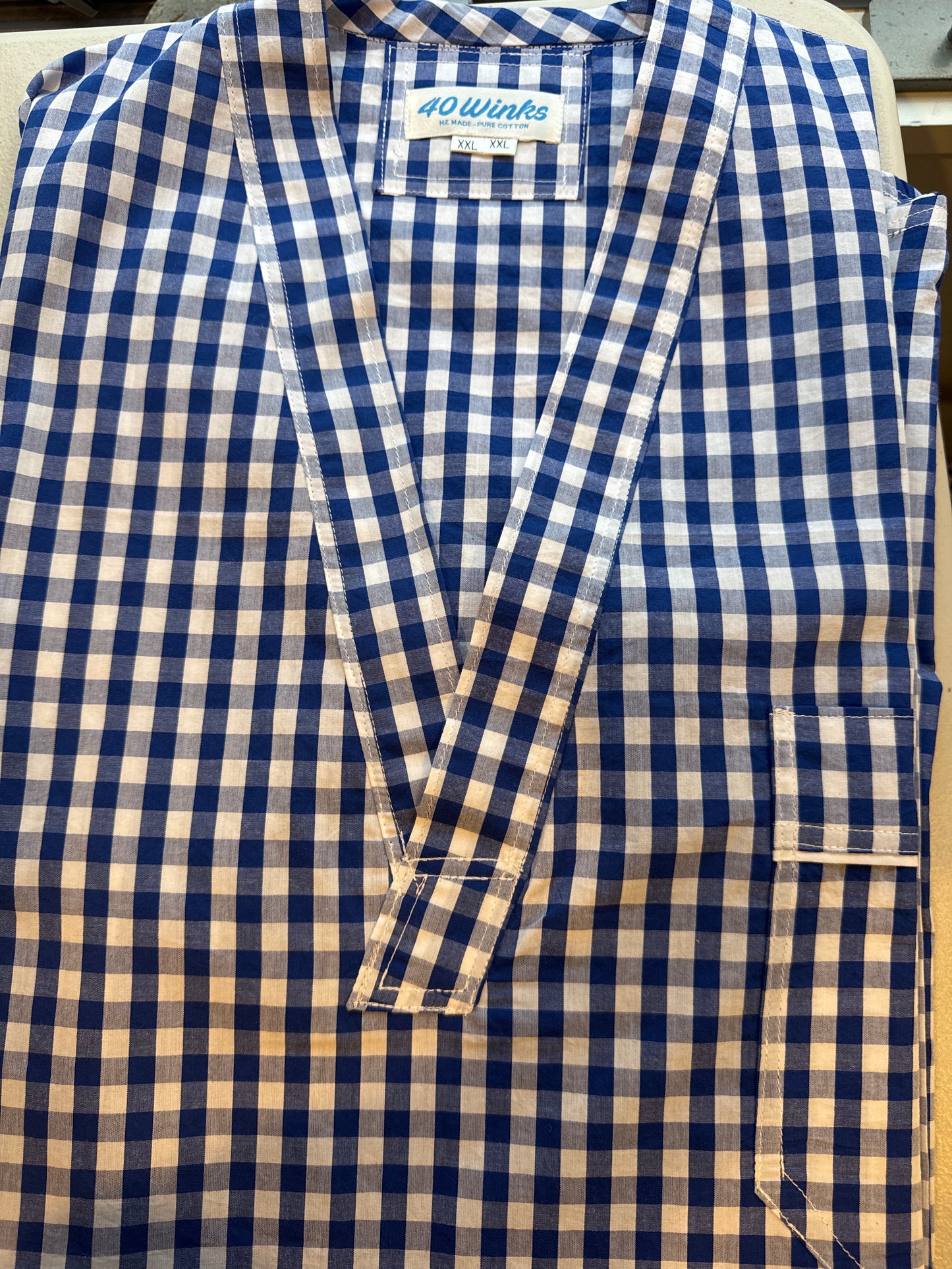 Large Blue Checks (112gsm)