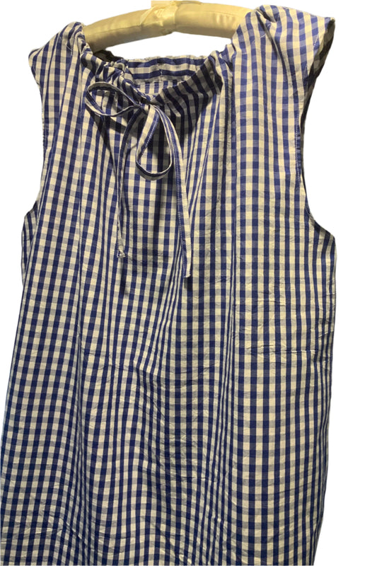 Traditional Nighties - blue gingham check (112gsm)